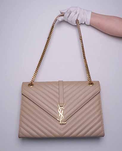 YSL Large Envelope Chain Bag, front view